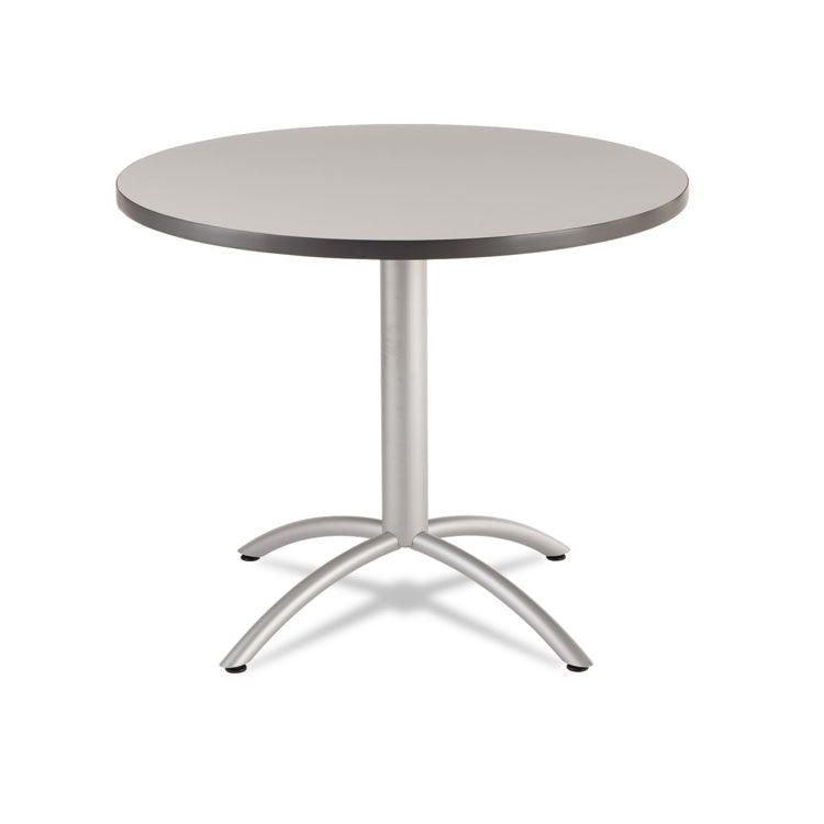 Iceberg CafeWorks Table, Cafe-Height, Round, 36" x 30", Gray/Silver (ICE65621) Each