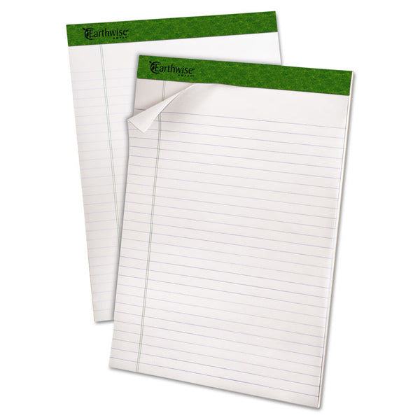 Ampad® Earthwise by Ampad Recycled Writing Pad, Wide/Legal Rule, Politex Sand Headband, 40 White 8.5 x 11.75 Sheets, 4/Pack (TOP40102) Pack of 4