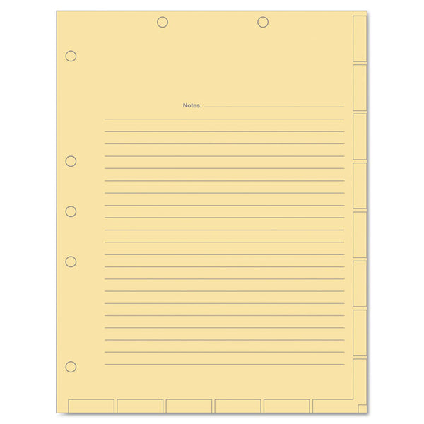 Tabbies® Medical Chart Index Divider Sheets, Untabbed, 11 x 8.5, Manila, 400/Box (TAB54519)