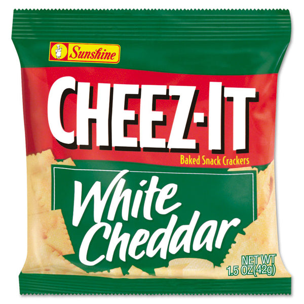 Sunshine® Cheez-It Crackers, 1.5 oz Single-Serving Snack Bags, White Cheddar, 8/Box (KEB12653)