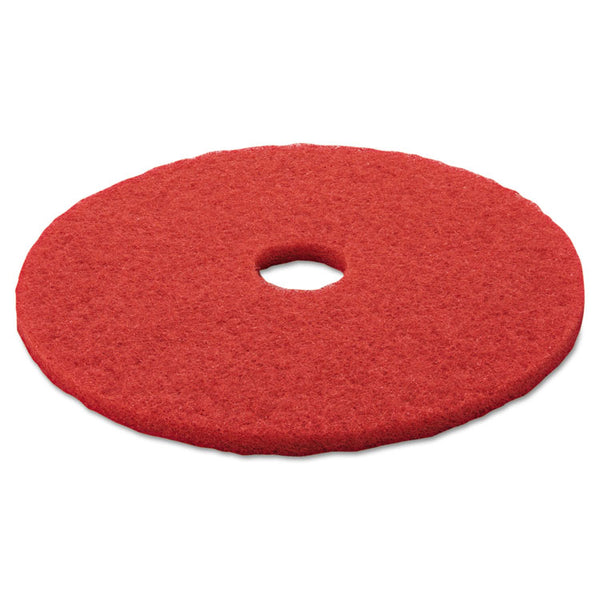 3M™ Low-Speed Buffer Floor Pads 5100, 20" Diameter, Red, 5/Carton (MMM08395)