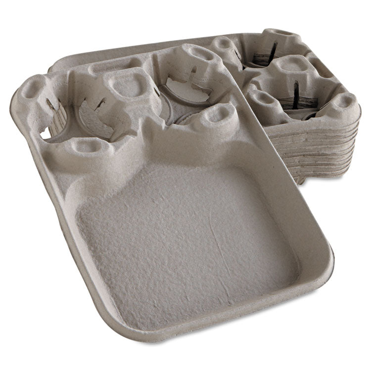 Chinet® StrongHolder Molded Fiber Cup/Food Trays, 8 oz to 44 oz, 2 Cups, Beige, 100/Carton (HUH20990CT)