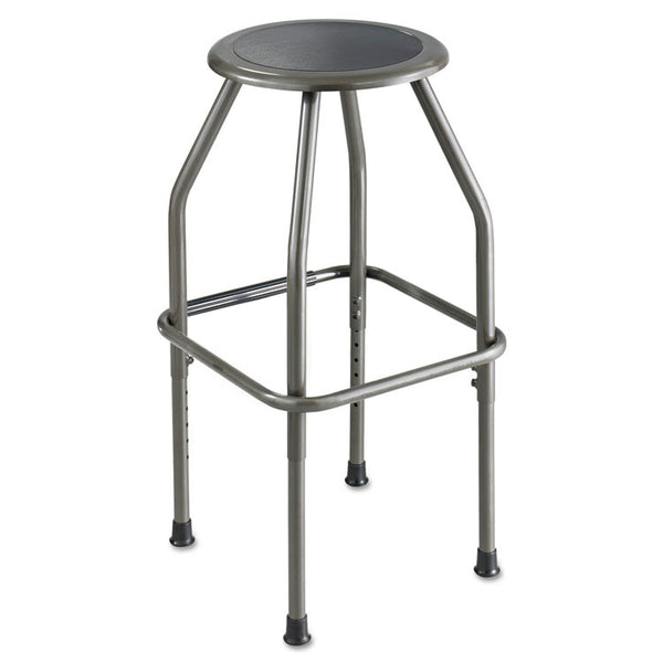 Safco® Diesel Industrial Stool with Stationary Seat, Backless, Supports Up to 250 lb, 22" to 30" Seat Height, Pewter (SAF6666)