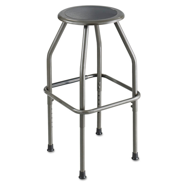 Safco® Diesel Industrial Stool with Stationary Seat, Backless, Supports Up to 250 lb, 22" to 30" Seat Height, Pewter (SAF6666) Each