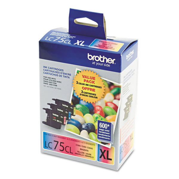 Brother LC753PKS Innobella High-Yield Ink, 600 Page-Yield, Cyan/Magenta/Yellow (BRTLC753PKS)