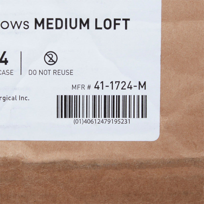 McKesson Bed Pillow 17 X 24 Inch White Single Patient Use (939595_EA) 1/EA