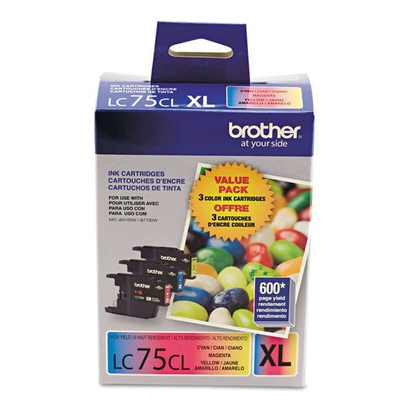 Brother LC753PKS Innobella High-Yield Ink, 600 Page-Yield, Cyan/Magenta/Yellow (BRTLC753PKS)