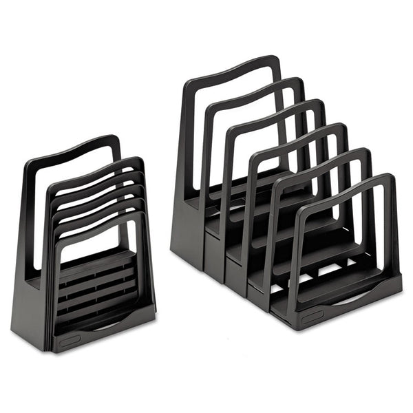 Avery® Adjustable File Rack, 5 Sections, Letter Size Files, 8" x 11.5" x 10.5", Black (AVE73523)