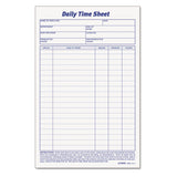 TOPS™ Daily Time and Job Sheets, One-Part (No Copies), 8.5 x 5.5, 200 Forms/Pad, 2 Pads/Pack (TOP30041) Pack of 2