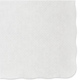 Hoffmaster® Knurl Embossed Scalloped Edge Placemats, 9.5 x 13.5, White, 1,000/Carton (HFMPM32052) Case of 1000