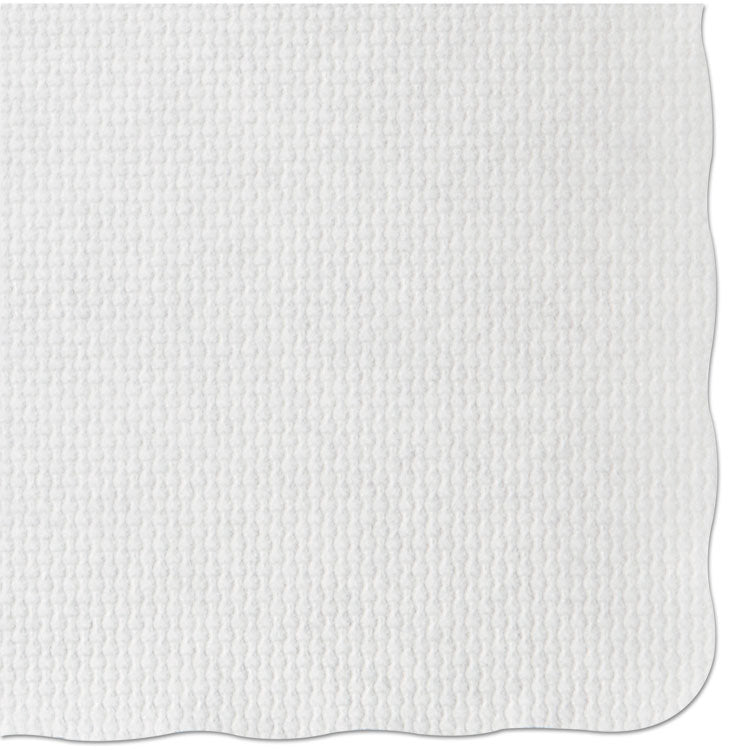 Hoffmaster® Knurl Embossed Scalloped Edge Placemats, 9.5 x 13.5, White, 1,000/Carton (HFMPM32052) Case of 1000