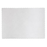 Hoffmaster® Knurl Embossed Scalloped Edge Placemats, 9.5 x 13.5, White, 1,000/Carton (HFMPM32052) Case of 1000