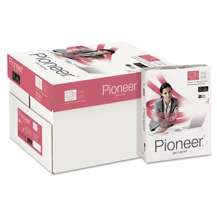 Pioneer Premium Multipurpose Paper, 99 Bright, 22 lb Bond Weight, 8.5 x 11, Bright White, 500 Sheets/Ream, 10 Reams/Carton (SNAPIO1122F) 10 Reams