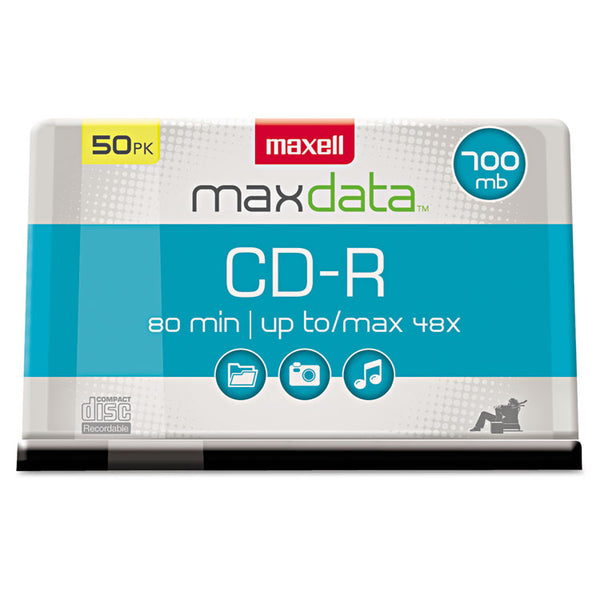 Maxell® CD-R Discs, 700 MB/80 min, 48x, Spindle, Silver, 50/Pack (MAX648250) Pack of 50