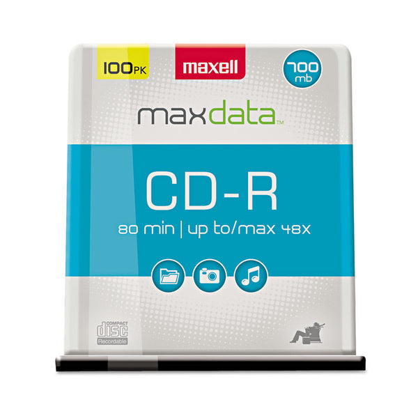 Maxell® CD-R Discs, 700 MB/80 min, 48x, Spindle, Silver, 100/Pack (MAX648200) Each