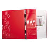 Charles Leonard® VariCap Expandable Binder, 2 Posts, 6" Capacity, 11 x 8.5, Red (LEO61603) Each