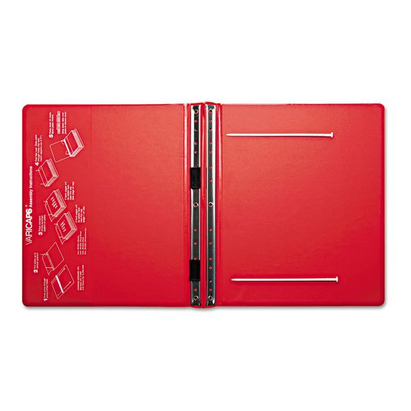 Charles Leonard® VariCap Expandable Binder, 2 Posts, 6" Capacity, 11 x 8.5, Red (LEO61603) Each