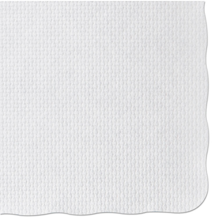 Hoffmaster® Knurl Embossed Scalloped Edge Placemats, 9.5 x 13.5, White, 1,000/Carton (HFMPM32052) Case of 1000