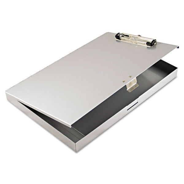 Saunders Tuffwriter Recycled Aluminum Storage Clipboard, 0.5" Clip Capacity, Holds 8.5 x 11 Sheets, Silver (SAU45300) Each