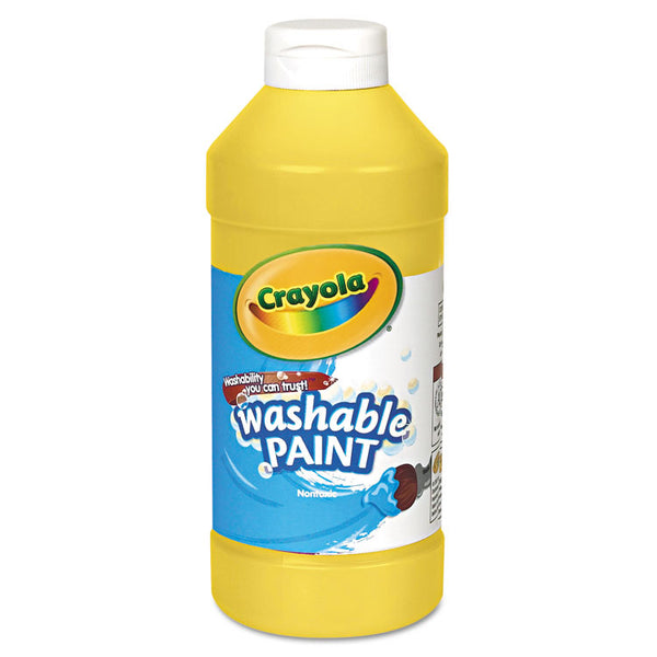 Crayola® Washable Paint, Yellow, 16 oz Bottle (CYO542016034) Each