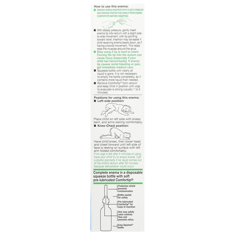 Pedia-Lax® Enema 2.25 oz. 19 Gram - 7 Gram Strength Monobasic Sodium Phosphate / Dibasic Sodium Phosphate (540429_EA) 1/EA