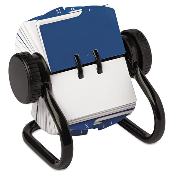 Rolodex™ Open Rotary Card File, Holds 250 1.75 x 3.25 Cards, Black (ROL66700)