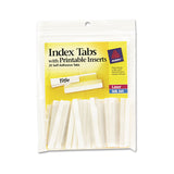 Avery® Insertable Index Tabs with Printable Inserts, 1/5-Cut, Clear, 2" Wide, 25/Pack (AVE16241) Pack of 25