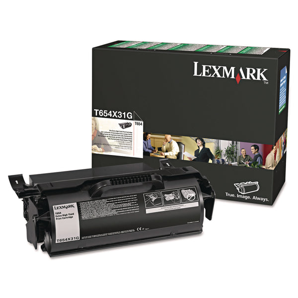 Lexmark™ T654X31G Return Program Extra High-Yield Toner, 36,000 Page-Yield, Black (LEXT654X31G) Each