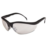 MCR™ Safety Klondike Safety Glasses, Black Matte Frame, Clear Mirror Lens, 12/Box (CRWKD119BX) Box of 12