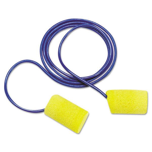 3M™ E-A-R Classic Foam Earplugs, Metal Detectable, Corded, Poly Bag, 200 Pairs (MMM3114101)