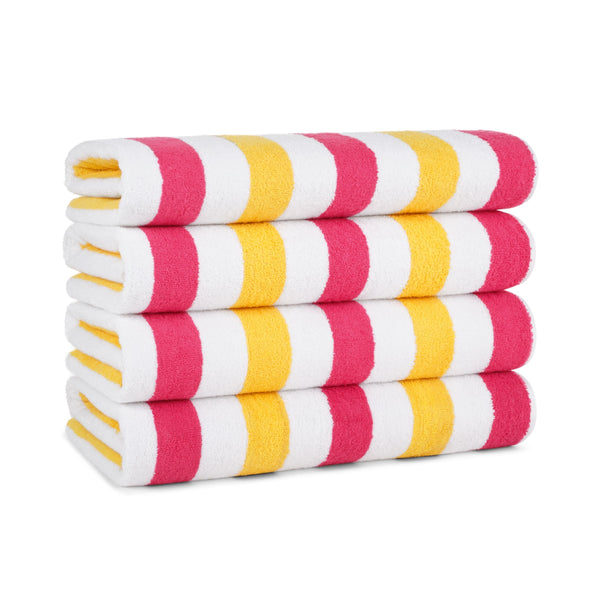 Arkwright Home Cabo Cabana Beach Towel 30x70 Red/Yellow (4/Pack) (PNP-CABOCABANA-RDYL) 4/PK