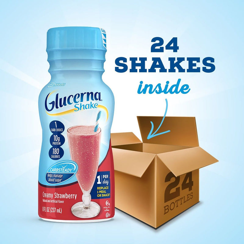 Glucerna® Original Shake Oral Supplement Creamy Strawberry Flavor Liquid 8 oz. Bottle (649275_PK) 6/PK