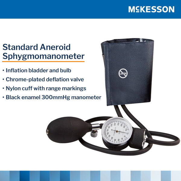 McKesson Brand Aneroid Sphygmomanometer Unit Small Adult Cuff Nylon Cuff 19 - 27 cm Pocket Aneroid (803196_BX) 1/BX