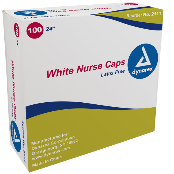 Dynarex Bouffant Cap One Size Fits Most White Elastic Closure (670154_CS) 500/CS