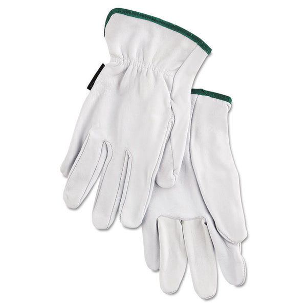 MCR™ Safety Grain Goatskin Driver Gloves, White, Medium, 12 Pairs (MPG3601M) Case of 12