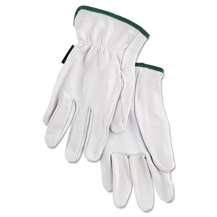 MCR™ Safety Grain Goatskin Driver Gloves, White, Medium, 12 Pairs (MPG3601M) Case of 12