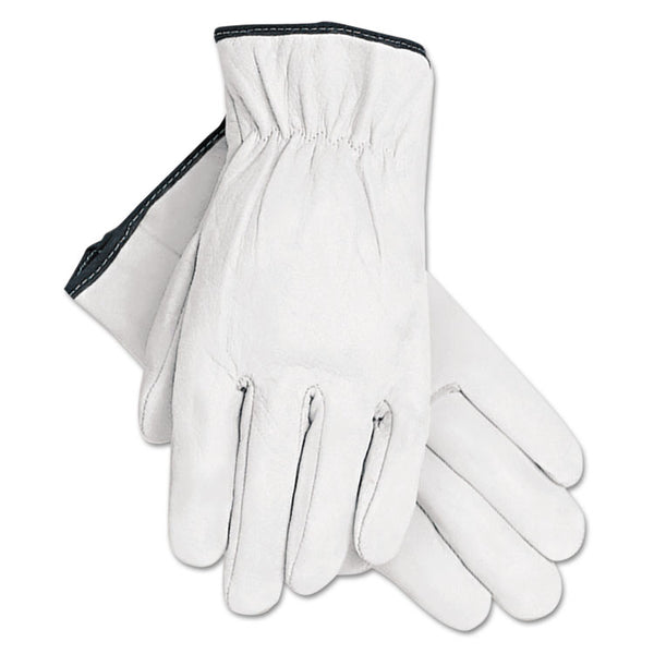 MCR™ Safety Grain Goatskin Driver Gloves, White, X-Large, 12 Pairs (MPG3601XL) 12 Pairs