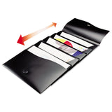Avery® Slide and View Expanding File, 5 Sections, Cord/Hook Closure, Letter Size, Black (AVE73517) Each