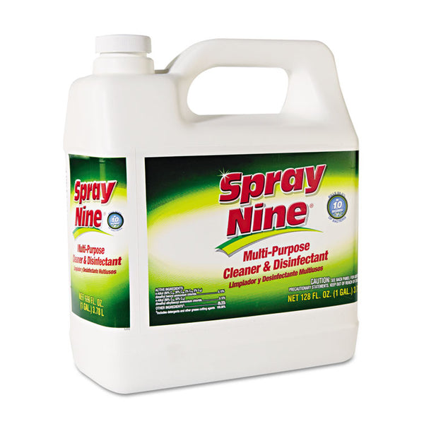 Spray Nine® Heavy Duty Cleaner/Degreaser/Disinfectant, Citrus Scent, 1 gal Bottle, 4/Carton (ITW268014CT) Case of 4