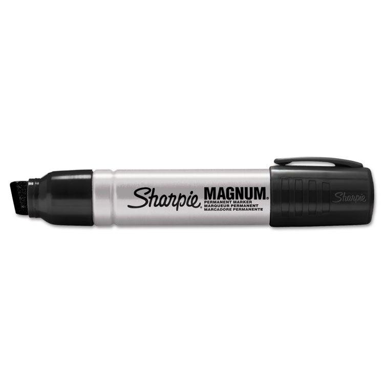 Sharpie® Magnum Permanent Marker, Broad Chisel Tip, Black, Dozen (SAN44001ABX)