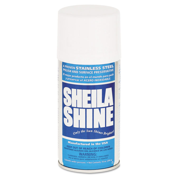 Sheila Shine Stainless Steel Cleaner and Polish, 10 oz Aerosol Spray, 12/Carton (SSI1CT) Case of 12