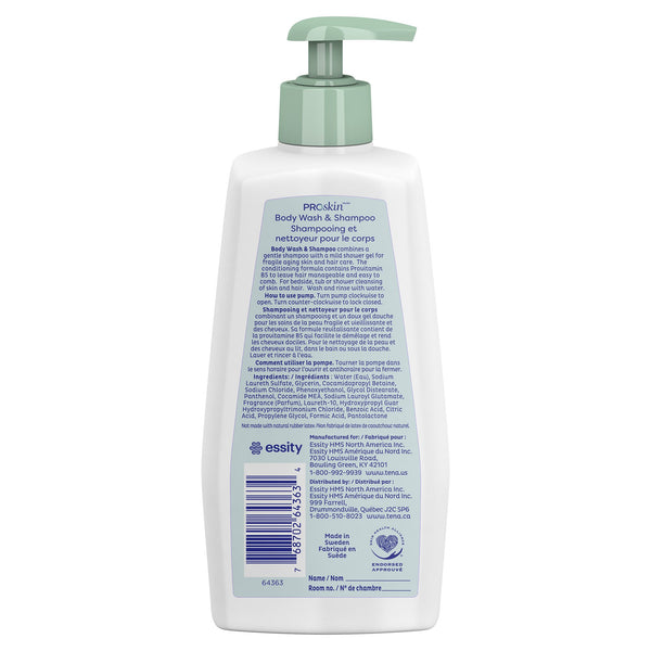 TENA® ProSkin™ Shampoo and Body Wash 16.9 oz. Pump Bottle Scented (931618_CS) 10/CS