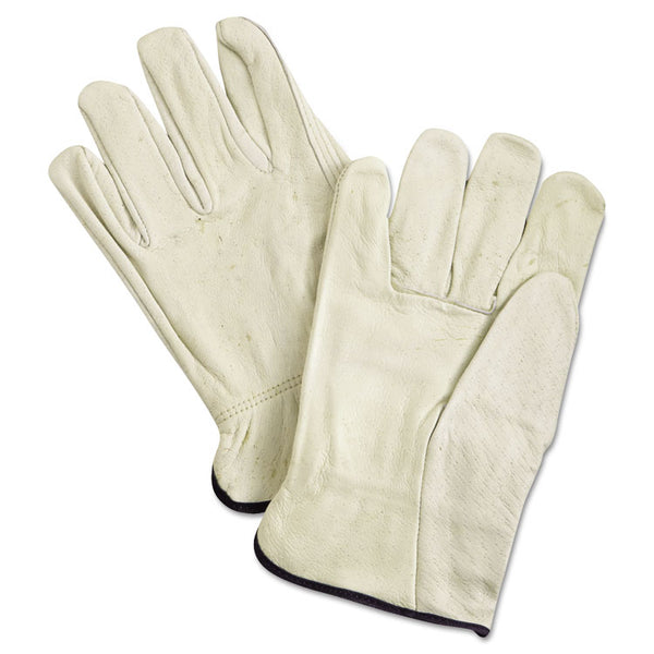 MCR™ Safety Unlined Pigskin Driver Gloves, Cream, X-Large, 12 Pairs (MPG3400XL)