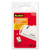 Scotch™ Laminating Pouches, 5 mil, 2.25" x 4.25", Gloss Clear, 10/Pack (MMMTP585210)
