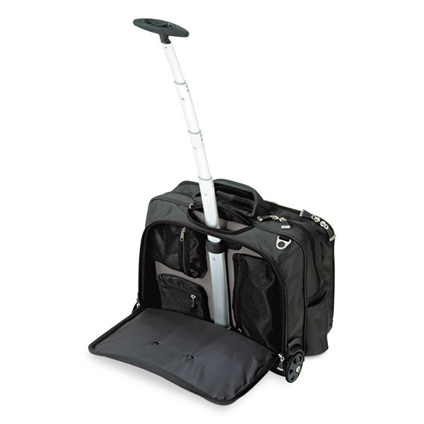 Kensington® Contour Rolling Laptop Case, Fits Devices Up to 17", Ballistic Nylon, 17.5 x 9.5 x 13, Black (KMW62348) Each