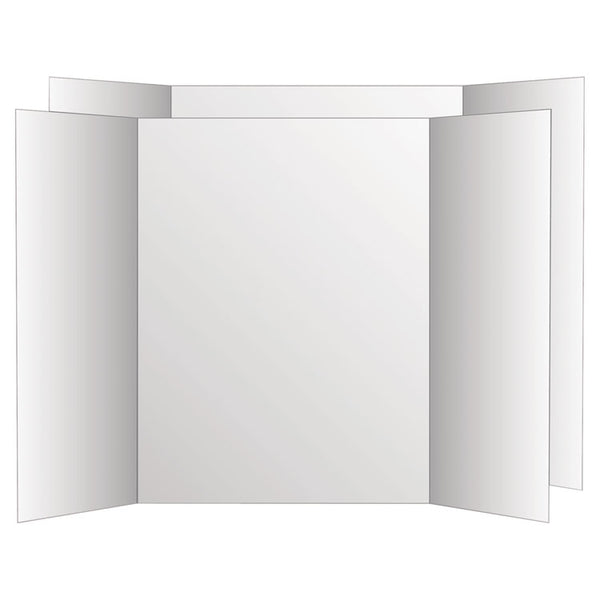 Eco Brites Two Cool Tri-Fold Poster Board, 36 x 48, White/White, 6/Carton (GEO26790) Case of 6