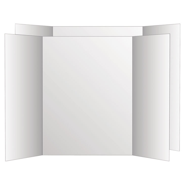 Eco Brites Two Cool Tri-Fold Poster Board, 36 x 48, White/White, 6/Carton (GEO26790) Case of 6