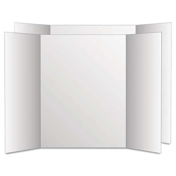 Eco Brites Two Cool Tri-Fold Poster Board, 28 x 40, White/White, 12/Carton (GEO27136) Each