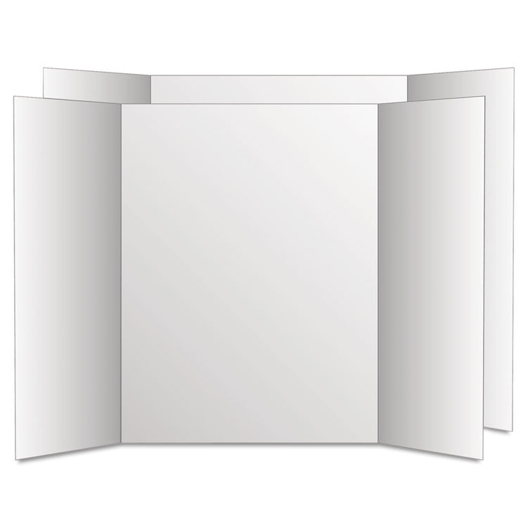 Eco Brites Two Cool Tri-Fold Poster Board, 28 x 40, White/White, 12/Carton (GEO27136) Each
