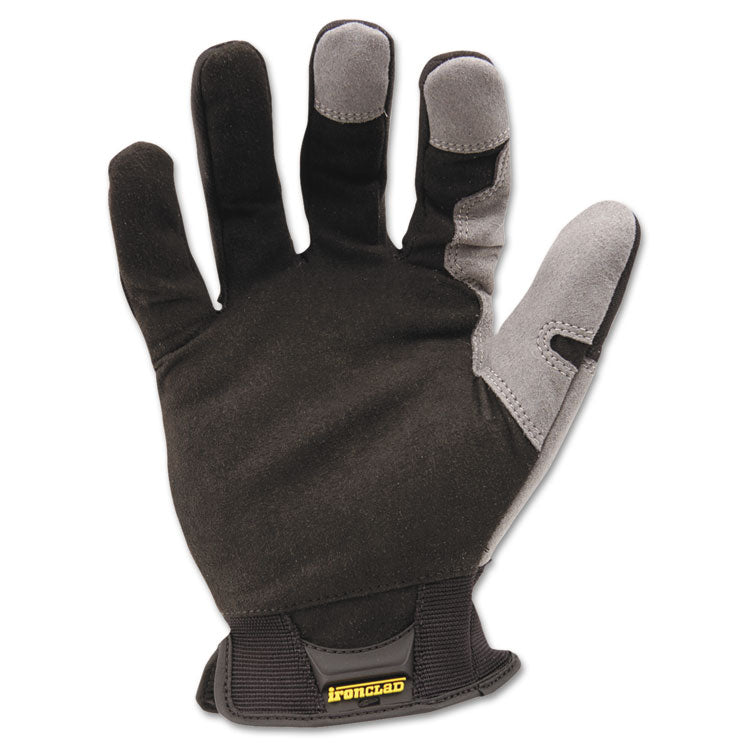 Ironclad Workforce Glove, Large, Gray/Black, Pair (IRNWFG04L)